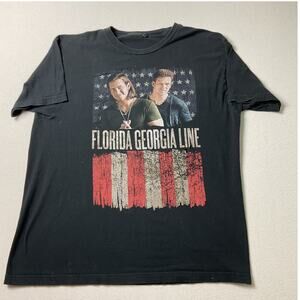 Vintage Florida Georgia Line Concert 2014 Mens Black T-Shirt
